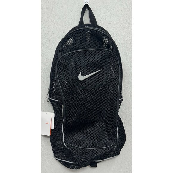 Nike Other - Nike Large Mesh Backpack Black Gym School Training BA2143-054 Y2K Deadstock